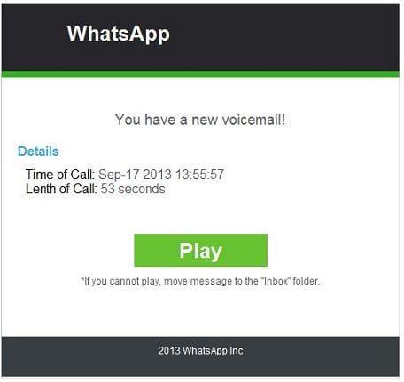 The WhatsApp Malware - You have a new voicemail!