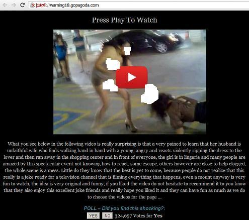 he Fake Video Website warning18.gopagoda. com