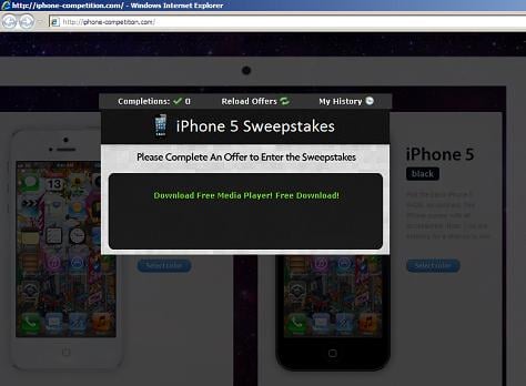 website hxxp://iphone-competition.com/ 