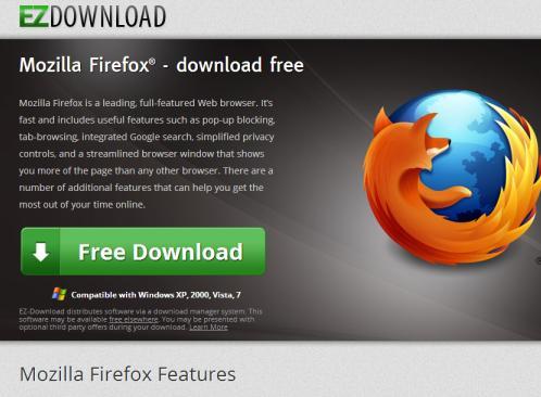 Fake Firefox Web Browser Download and Update Websites