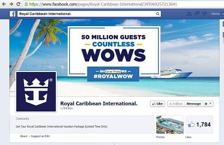 The Fake Facebook Post - Royal Caribbean International Giving Away Vacation Packages
