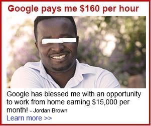 Google Pays Me per Hour/Month Work-From-Home Advertisement Scams