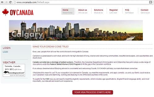 he Canadian Visas and Immigration Advice Website www.ovcanada.com