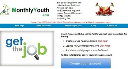 The Fake Internet Job Website - www.monthlyyouth.com