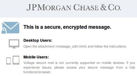 The Phishing JP Morgan Chase Email