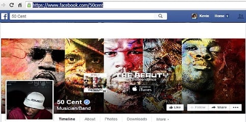 50 Cent Facebook Page