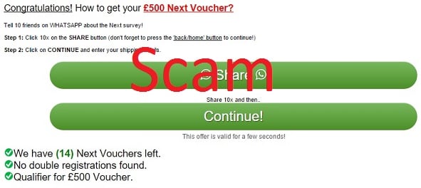 giftcard-promotions.com - £500 Next Voucher