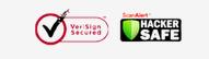 VeriSign Secured and Hacker Safe Seals or Logos