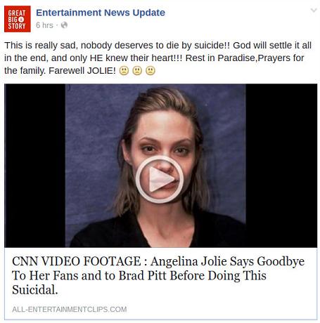 Angelina Joli Death hoax