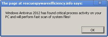 Fake anti-virus/spyware MenaceRescue
