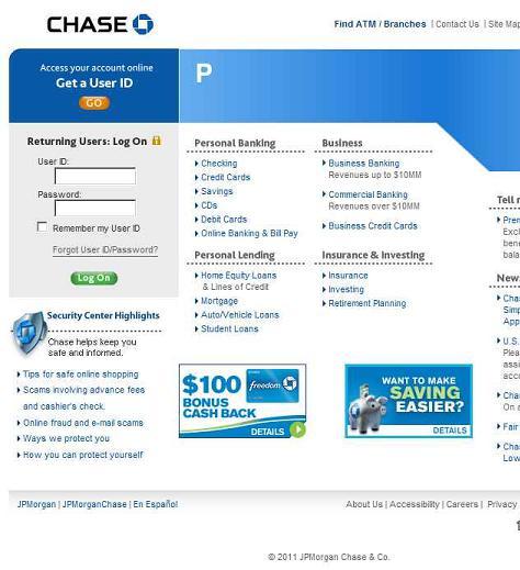 chase online my account