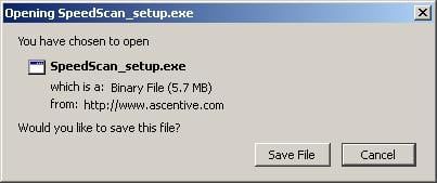 Malicious file download SpeedScan_setup.exe