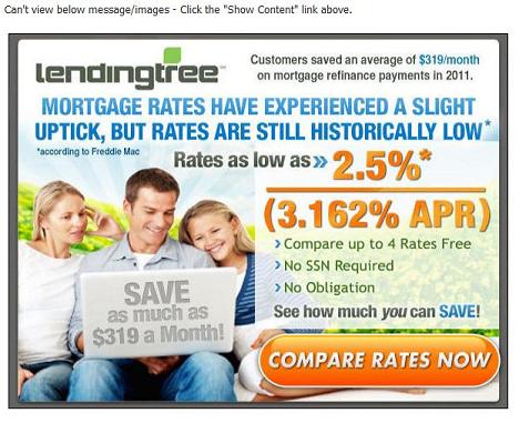 Malicious Email Impersonating lendingtree.com