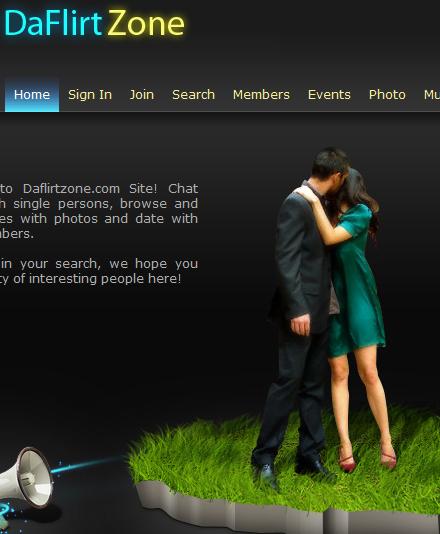 How website daflirtzone.com looks