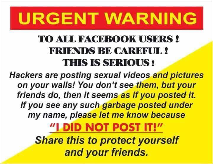 URGENT Warning To All Facebok Users Friends be Careful! This is serious