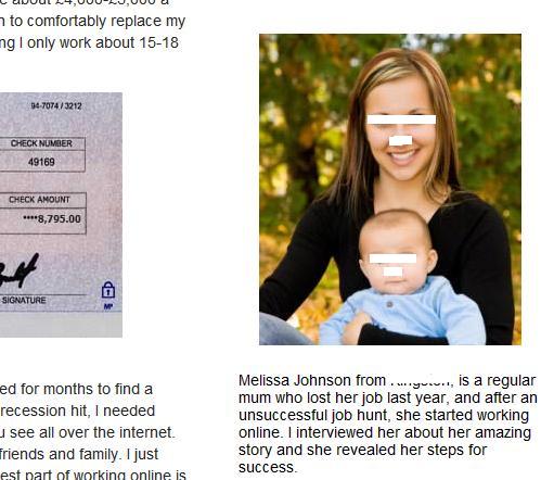 fake work-from-home jobs website melissa johnson