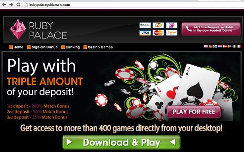 The website hxxp://www.IrubyPalaceGoldCasino.com