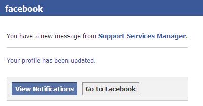 Malicious Facebook Notification Emails
