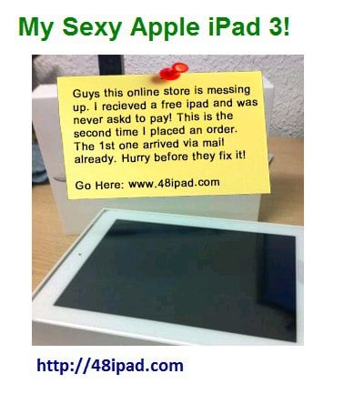 My Sexy Apple iPad 3! Scam