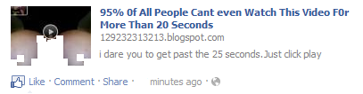 You Cant Watch This Vide0 M0re Than 20 Seconds Malicious Facebook Post