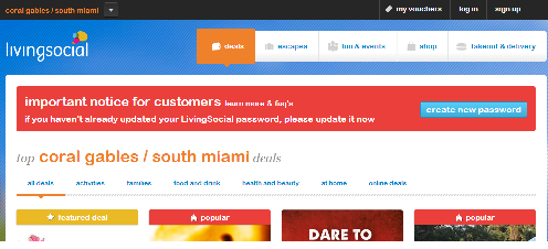 LivingSocial website livingsocial.com