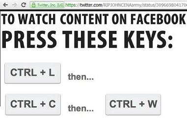 CTRL + L, CTRL + C, and CTRL + W keyboard combination
