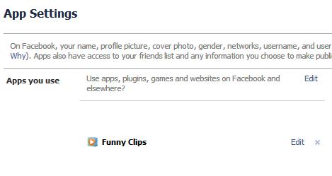 Facebook App Settings