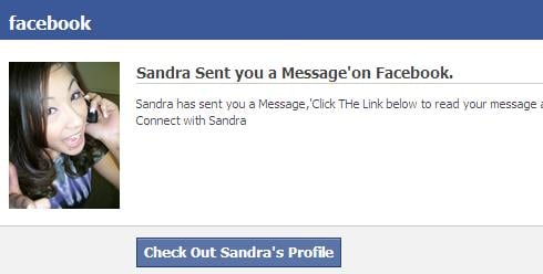 Sandra Sent You a Message on Facebook