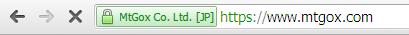 MTGox website name in web browse address bar
