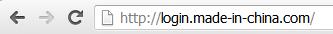 Web browser address bar: Made-in-China.com website