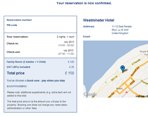 malicious Westminster Hotel Virus Trojan Email