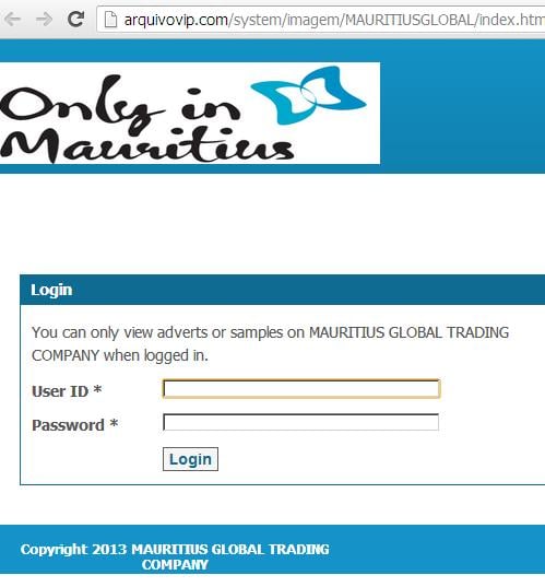 phishing or fake Mauritius Global Trading Company email