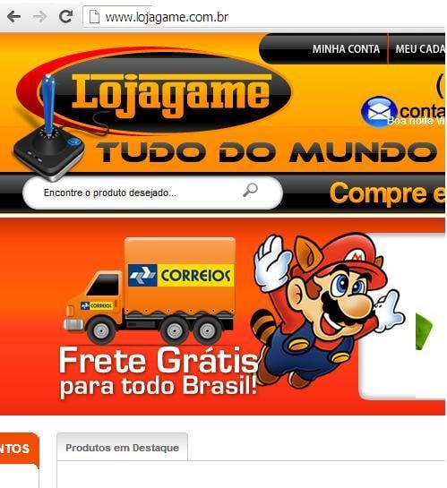 www.lojagame.com.br website