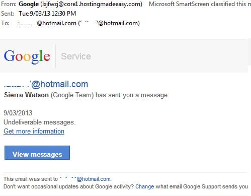Google Team Message notification