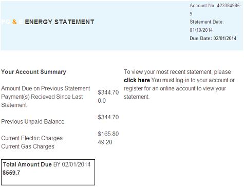 pg&e secure email energy statement