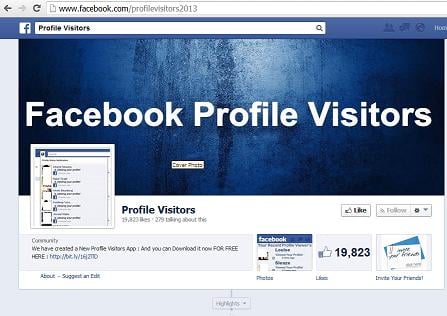Fake Facebook Profile Visitors Facebook page