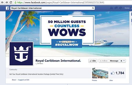 The Fake Facebook Post - Royal Caribbean International Giving Away Vacation Packages