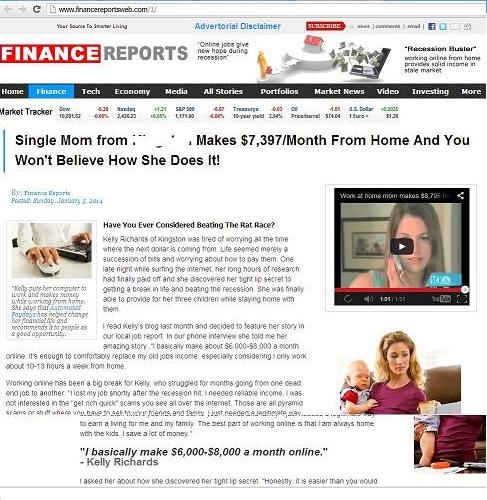 Work-From-Home Scam website