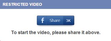 Facebook video scam - To start the video, please share it