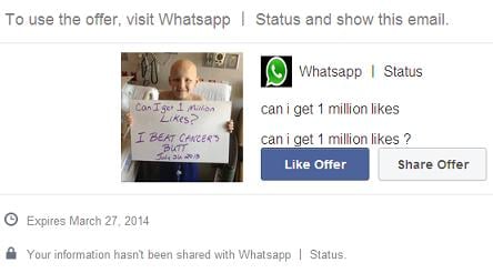 Fake Whatsapp Facebook Offer - Whatsapp | Status