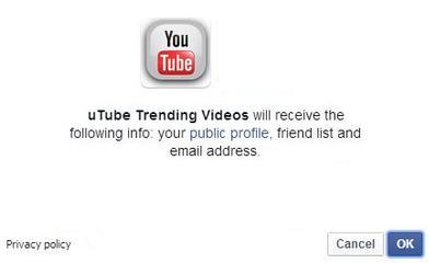 Malicious Facebook Application - uTube Trending Videos