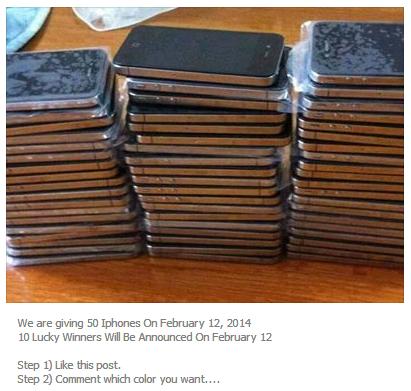 The Fake Vin Diesel Facebook Post - We Are giving 50 Iphones On February 12 2014