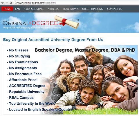 The Fake Degree Buying Online Website www.original-degree.com