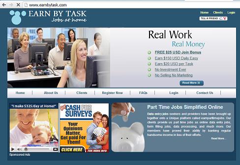 The Website www.earnbytask.com