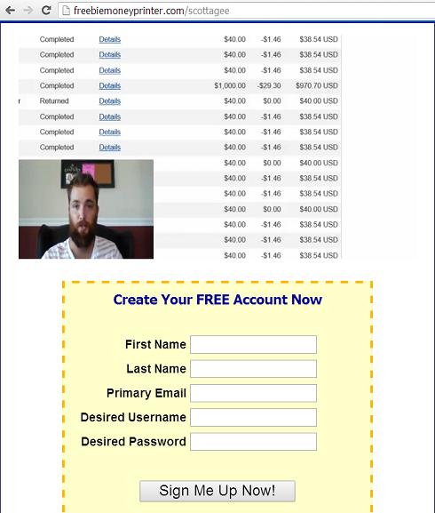 The Website www.freebiemoneyprinter.com