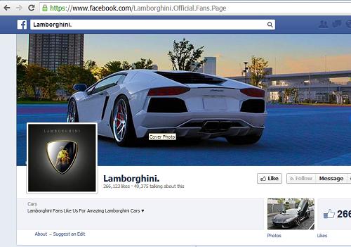 The Fake Lamborghini Facebook Page