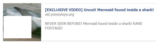 UNCUT VIDEO RARE Mermaid found inside a shark - Facebook video scam