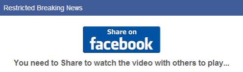Restricted Breaking News - You need to Share to watch the video with others to play...
