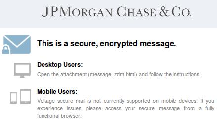 The Phishing JP Morgan Chase Email