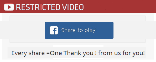 Restricted Video - Every share one thank you from us for you